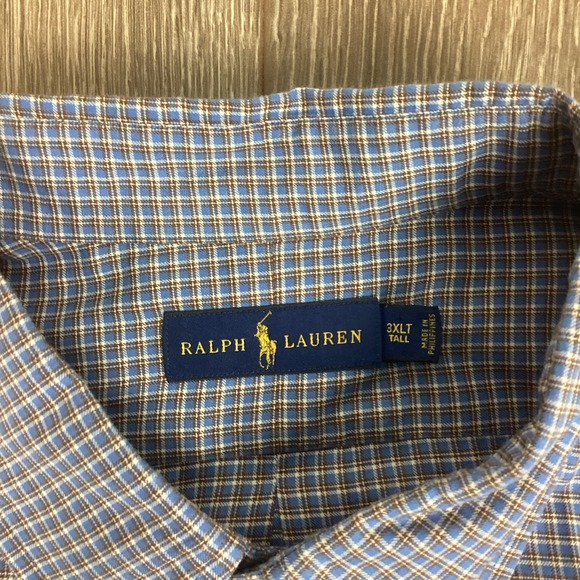 Ralph Lauren Button Down Shirt Men's Pony 3XLT Plaid - Picture 3 of 5